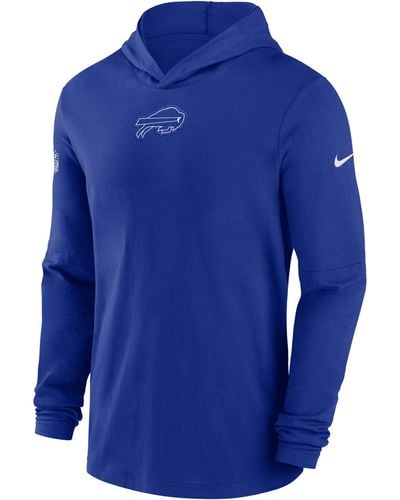 Nike Buffalo Bills Sideline Men's Dri-fit Nfl Long-sleeve Hooded Top - Blue