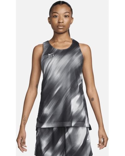Nike Swoosh Fly Dri-fit Reversible Basketball Tank Top Polyester - Grey