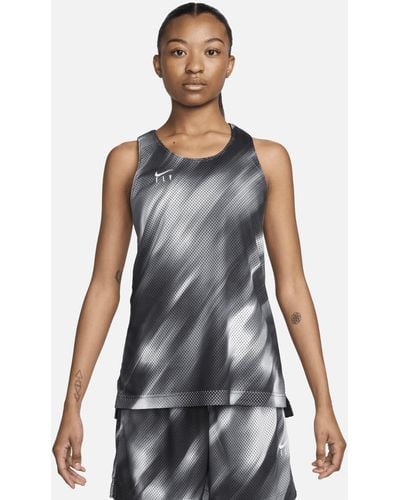 Nike Canotta da basket reversibile dri-fit swoosh fly - Grigio