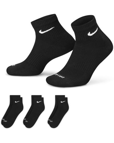 Nike Everyday Plus Cushioned Training Ankle Socks - Black