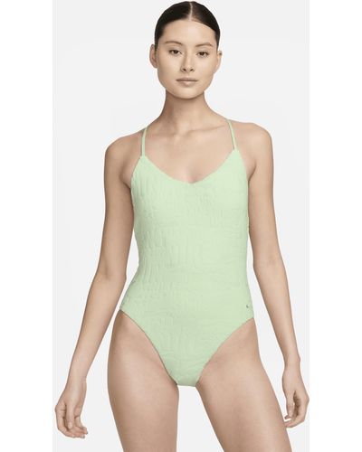 Nike Swim Retro Flow T-back One-piece Swimsuit - Green