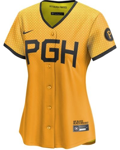 Nike Roberto Clemente Pittsburgh Pirates City Connect Dri-fit Adv Mlb Limited Jersey - Yellow