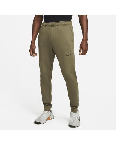 Nike Pantaloni fitness dri-fit affusolati in fleece dry - Verde