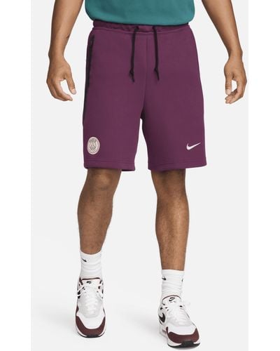 Nike Paris Saint-germain Sportswear Tech Fleece Shorts - Purple