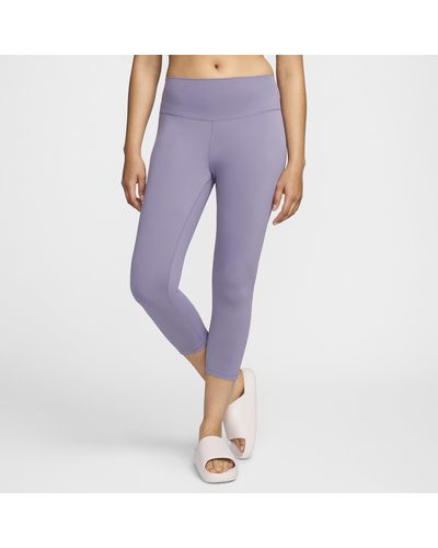 Nike One High-waisted Crop Leggings - Purple