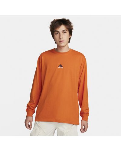 Nike Acg 'lungs' T-shirt Met Lange Mouwen - Oranje