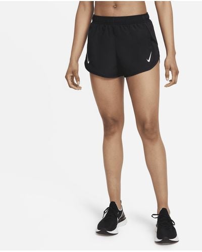 Nike Shorts dri-fit da running fast tempo - Nero