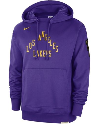 Nike Los Angeles Lakers Standard Issue 2023/24 City Edition Nba Courtside Hoodie - Paars