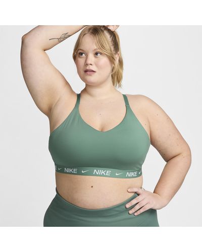 Nike Indy Light Support Padded Adjustable Sports Bra (plus Size) - Green