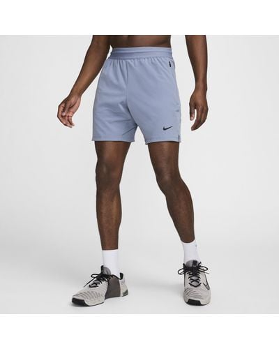 Nike Flex Rep 4.0 Dri-fit 18cm (approx.) Unlined Fitness Shorts 50% Recycled Polyester - Blue