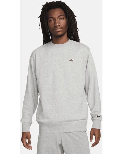 Nike Sportswear French Terry Crew-neck Sweatshirt - Grey