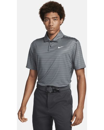 Nike Tour Dri-fit Striped Golf Polo - Gray