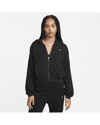 Nike Sportswear Chill Terry Loose Full-zip French Terry Hoodie - Black