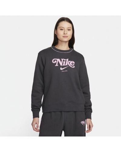 Nike Sportswear Sweatshirt Van Fleece Met Ronde Hals - Zwart