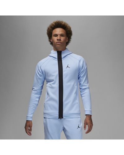 Nike Felpa air in fleece con cappuccio e zip a tutta lunghezza jordan dri-fit sport - Blu