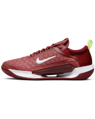 Nike Court Air Zoom Nxt Hard Court Tennis Shoes - Red