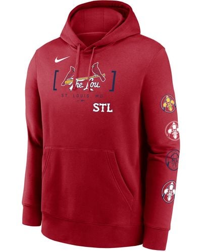 Nike St. Louis Cardinals City Connect Club Men's Mlb Pullover Hoodie - Red