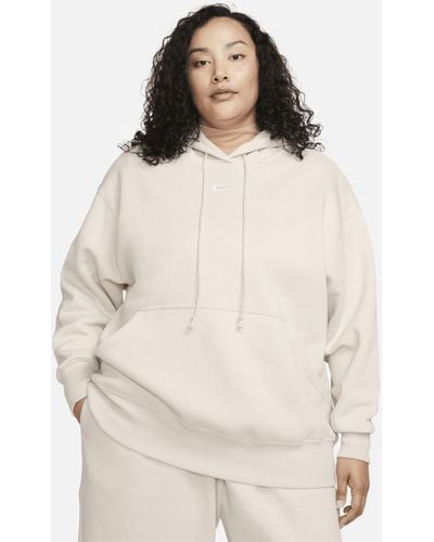 Nike Sportswear Phoenix Fleece Oversized Pullover Hoodie (plus Size) - Natural