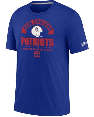 Nike Historic (nfl Patriots) Tri-blend T-shirt - Blauw