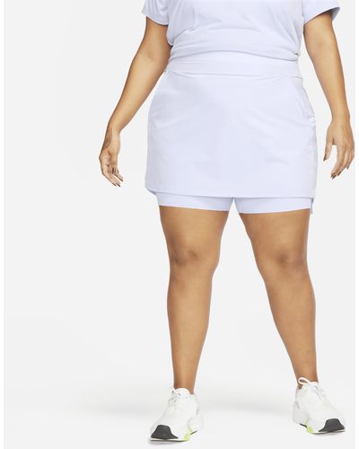 Nike Dri-fit Bliss Mid-rise Training Skort (plus Size) - White