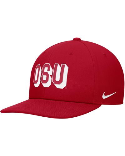 Nike Ohio State College Snapback Hat - Red