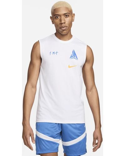 Nike Ja Dri-fit Sleeveless Basketball T-shirt Polyester - White