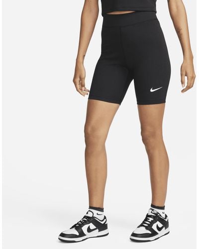 Nike Sportswear Classic High-waisted 20.5cm (approx.) Biker Shorts Polyester - Blue