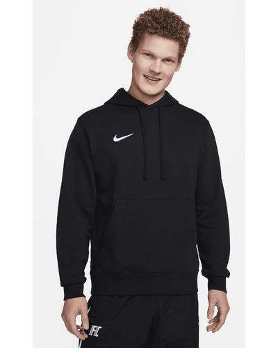 Nike Club Pullover French Terry Soccer Hoodie - Black