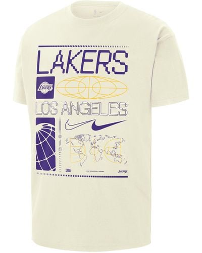 Nike Los Angeles Lakers Nba Max90 T-shirt 50% Organic Cotton - White