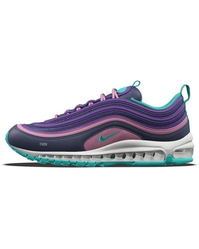 Nike Air Max 97 By You Custom Shoes Leather - Blue