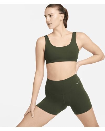 Nike Zenvy Gentle-support High-waisted 13cm (approx.) Biker Shorts Nylon - Green