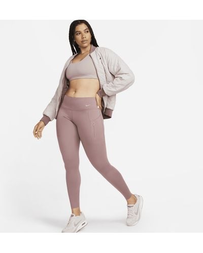 Nike Go Firm-support Mid-rise Full-length leggings With Pockets Nylon - Blue