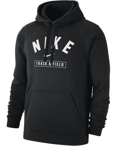 Nike Club Fleece Track & Field Hoodie - Black