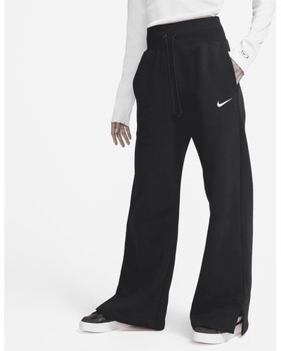 Nike Sportswear Phoenix Fleece joggingbroek Met Hoge Taille En Wijde Pijpen - Zwart
