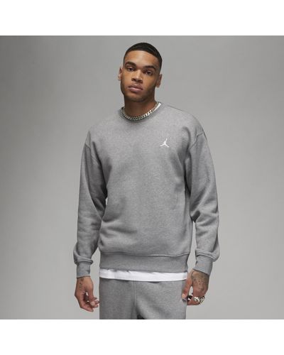 Nike Jordan Brooklyn Fleece Crew-neck Sweatshirt Polyester - Gray