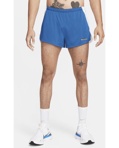 Nike Shorts da running dri-fit con slip foderati 8 cm track club - Blu