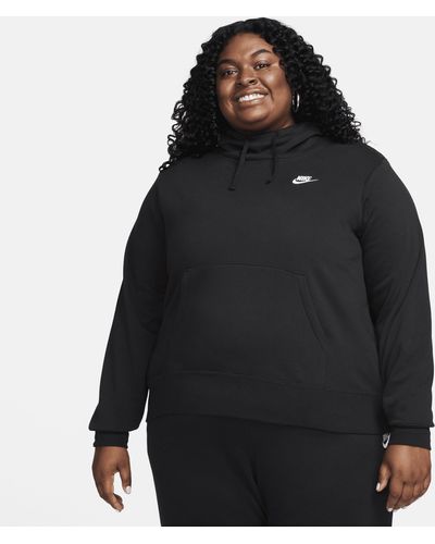 Nike Sportswear Club Fleece Funnel-neck Hoodie (plus Size) - Black