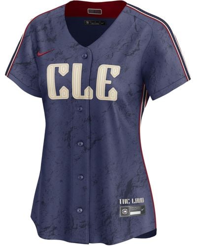 Nike Cleveland Guardians City Connect Dri-fit Adv Mlb Limited Jersey - Blue