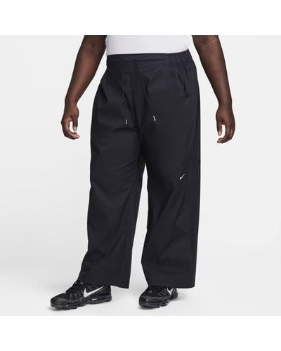 Nike Sportswear Essential Woven High-waisted Trousers Nylon - Black