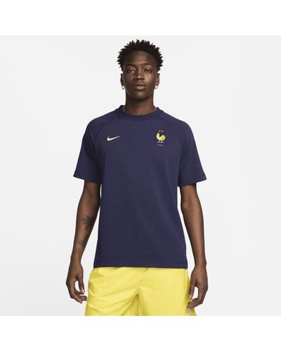 Nike Fff Travel Football Short-sleeve Top - Blue