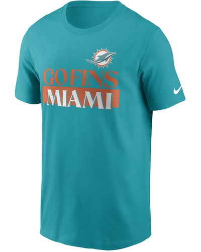 Nike Men's Miami Dolphins Playoffs 2022 Icon Anthracite T-Shirt