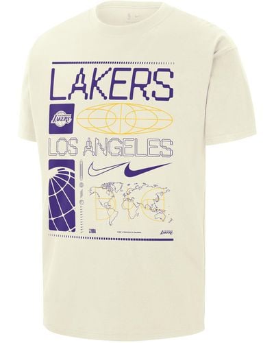 Nike Los Angeles Lakers Nba Max90 T-shirt 50% Organic Cotton - White