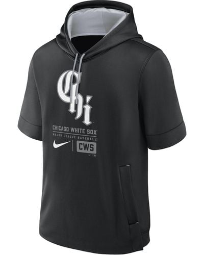 Nike Chicago White Sox City Connect Mlb Short-sleeve Pullover Hoodie - Black