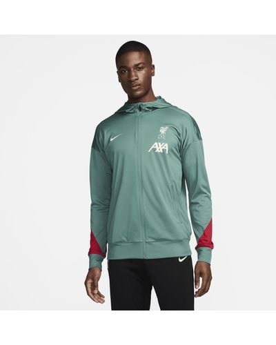 Nike Liverpool F.c. Strike Dri-fit Football Hooded Knit Tracksuit - Green