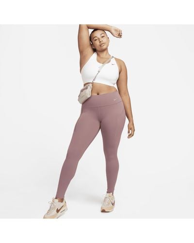 Nike Universa Medium-support Mid-rise Full-length leggings With Pockets Nylon - Purple