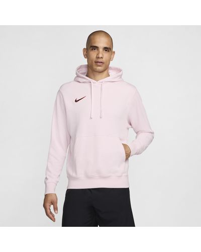 Nike Club Pullover French Terry Soccer Hoodie - Pink