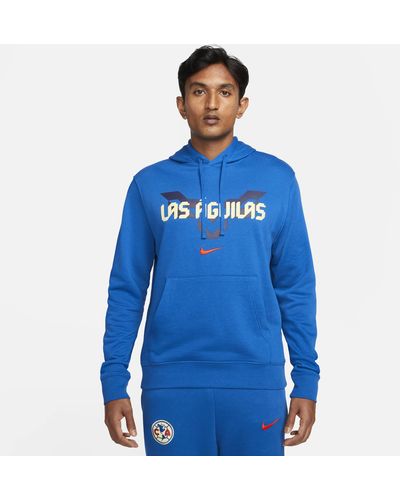 Nike Club América Club Soccer French Terry Pullover Hoodie - Blue