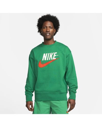 Nike Sportswear Shirt Van Sweatstof Met Ronde Hals - Groen