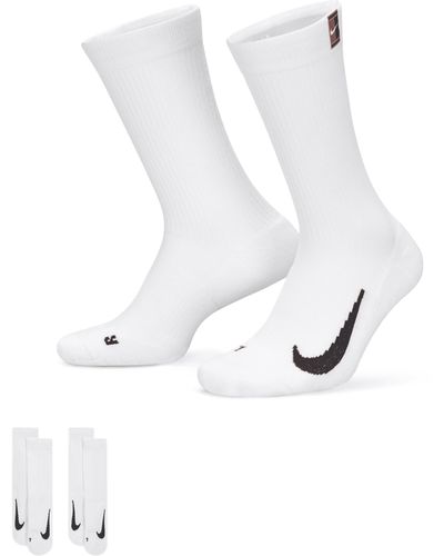 Nike 2 Pack Multiplier Cushioned Socks - White