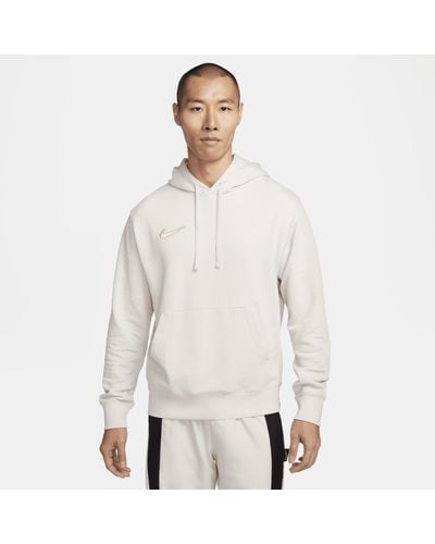 Nike Club Pullover French Terry Soccer Hoodie - White
